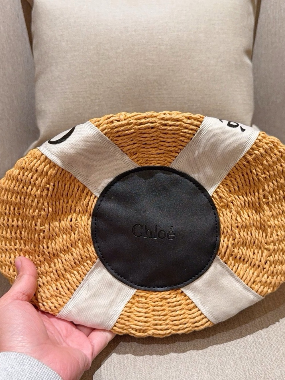 Chloe 23×28cm straw bag - Picture 5 of 7